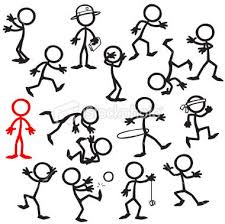 A Lone Stickfigure Standing Out In A Crowd Looking And Feeling Stick Figure Drawing Stick Figures Stick Drawings