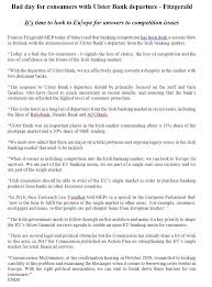 Headquartered in kingston, ny, it has assets in the amount of $760,301,000. Frances Fitzgerald Today Is A Bad Day For Consumers With The Departure Of Ulster Bank The Response Should Focus On The Staff And Their Families And Ensuring That The Bank S Customers