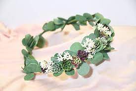Pin By Adalheidur Sigurdardottir On W Party Wedding Crown Green Wedding Flower Crown