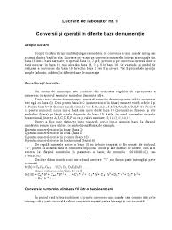 Pentru a trece un numar din baza 10 in baza 2 se imparte numarul la 2 si se retine restul, apoi catul obtinut se imparte la 2 si se retine restul. L1 Conversii Si Operatii In Baze De Numeratie 1