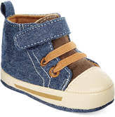 baby boys high top denim sneakers