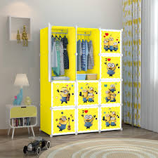 'almari' is a simple hindi word and its english word is almirah. Ready Stok Bm Almari Baju Minion Yellow 12c Diy Rack Storage Cabinet Wardrobe With Almari Hanger Mn12y