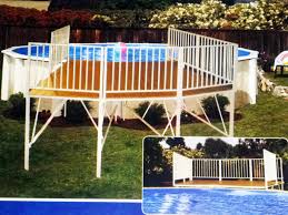 Meway 10ft outdoor umbrella backyard umbrella deck umbrella cantilever patio umbrella with crank & cross base, easy to instal (10ft, beige). Above Ground Pool Deck Cost Inexpensive Deck Options