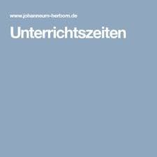 Unterrichtszeiten Schule