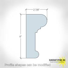 Why not bullnose trim tiles? Cs13 Bull Nose Concrete Window Casing Profile Suncoast Stone