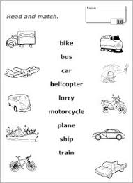 esl tests transport vocabulary english worksheets for kids learning english for kids english lessons for kids