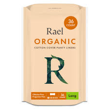 Amazon.com: Rael Organic Cotton Cover Liners - Unscented, Chlorine Free,  Light Absorbency, Daily Panty Liners (Long, 36 Count) : Health & Household