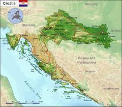 I colori tipici sono il blu, il verde e il marrone. Mappe Della Croazia Trasporti Geografia E Mappe Turistiche Della Croazia Nell Europa Meridionale