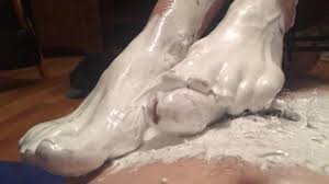 Footjob in Sticky Marshmallow Fluff - Vintage Messy Feet Fetish