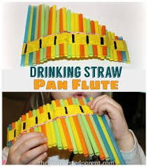 Straw Pan Flute Craft Kids Club Themes Pan Flute Homemade Musical Instruments Music Crafts