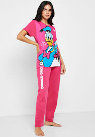 Buy Disney Pink Donald Duck Graphic T Shirt Amp Pyjama Set For Women In Mena Worldwide 90067