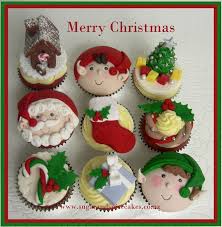 Christmas Cupcake Toppers By Www Sugarandspicecakes Co Nz Cup Cakes Navidenos Postres Navidenos Pastel De Navidad
