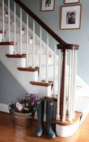 Soften Your Step While Protecting Your Stairs From Wear And Tear By Adding A Stylish Carpet Stair Runner Foyer Decorating Hallway Decorating Hallway Colours