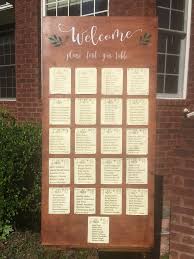Wood Wedding Sign Seating Chart Sign Wedding Reception Signs