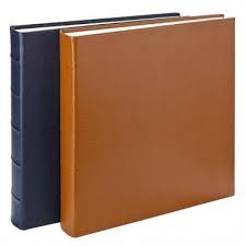 Page 1 of 1 start. Large Traditional Leather Scrapbook Library Bound Heavy Cream Pages With Interleaving