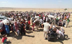 Image result for families fleeing the syrian war