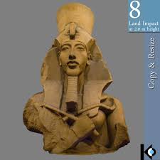 Statue of akhenaten, 18 th dynasty (stone 2015). Second Life Marketplace 3d Akhenaten Statue 8 Land Impact