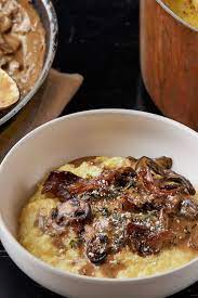 Creamy Polenta With Mushrooms Recipe Recipe Recipes Mushroom Polenta Cooking