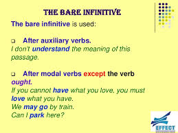 To be, to have, to want, to play, to laugh. The Infinitive
