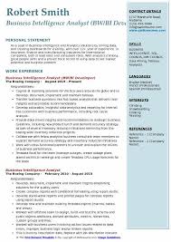 Business Intelligence Analyst Resume Samples Qwikresume