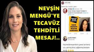 Nevşin mengü hayatı ve biyografisi hakkında bilgi almak venevşin mengü ile ilgili haberleri okumak için tıklayın. Nevsin Mengu Tecavuz Tehditli Mesajlari Yayimladi Gazikent27