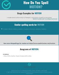 Correct Spelling For Motion Infographic Spellchecker Net