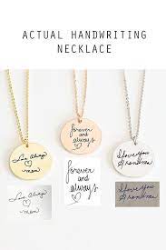 Actual Handwriting Necklace In 2021 Handwriting Jewelry Custom Handwriting Jewelry Handwriting Necklace