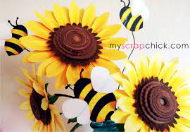 Download Sunflower Tutorial For 3d Sunflower Rosettes Myscrapchick