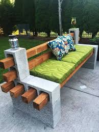 Banca Madera Y Tabiques Muebles De Jardin Decoracion De Patio Bancos De Jardin