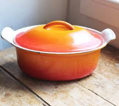 Vintage Le Creuset Enamel Dutch Oven Smallish Casserole Pan Etsy Enamel Dutch Oven Le Creuset Creuset