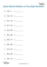 Printable vedic maths worksheets pdf / 1. Mental Addition Of 2 Digit Numbers Maths With Mum