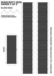 Minecraft Large Printable Iron Sword Minecraft Sword Minecraft Diamond Sword Minecraft Printables