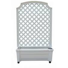 Maybe you would like to learn more about one of these? Calypso 31 In X 13 In White Plastic Planter With Trellis And Water Reservoir 1 416 The Home Depot