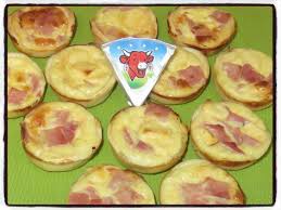 Tartelettes Jambon Vache Qui Rit Temps De Preparation 15 Minutestemps De Cuisson 25 Minutesrecette Pour 12 Minis Tartelettes Ingredients Recette Aperitif Mini Tarte Et Recette