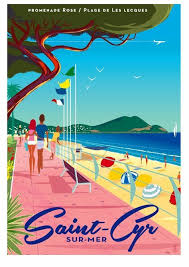 Saint Cyr Sur Mer Monsieur Z Stcyrsurmer France Travel Affiches De Voyage Retro Affiches Retro Affiches De Voyage