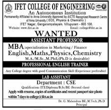 According to the 2021 emmy award nominations, it is. Ifet College Of Engineering Villupuram Tamilnadu Wanted Teaching Faculty Faculty Teachers