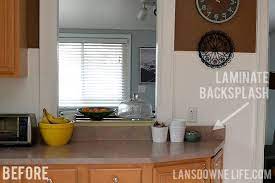 The smart edge 0.27 x 18 gel edge trim in bronze allows you to create a thin border finish. Painted Wood Molding Kitchen Backsplash Lansdowne Life