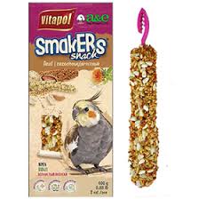 Safe for humans and pets. Vitapol Smakers Snack Nut Treat Sticks For Cockatiels 2 Pk Care A Lot Pet Supply