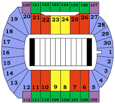 clean michigan state university football stadium seating