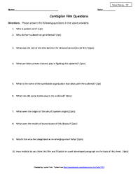 Read on to take up the trivia about disney movies and answer these trivia questions! Contagion Movie Questions Fill Out And Sign Printable Pdf Template Signnow
