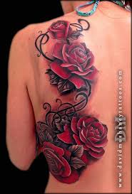 9 red roses tattoo designs. Rose Tattoo Red Roses Back Tattoo By David Mushaney Polyvore Discover And Shop Trends In Fashion Outfits Beauty And Home