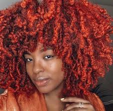 The Burnt Orange Hair Color Trend Is Here To Heat Up Your Spring Days Natural Hair Styles Burnt Orange Hair Color Dyed Natural Hair