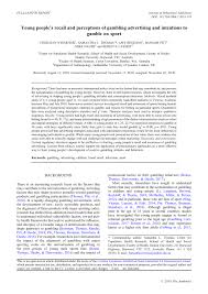 Young amateur teenager shows no limits 5 min. Pdf Young People S Recall And Perceptions Of Gambling Advertising And Intentions To Gamble On Sport