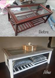 Fbmkt 10 Find Coffee Table Makeover With White Chalk Paint And Weathered Tilted Coffee Table Makeover Wood Coffee Table Makeover Glass Coffee Table Makeover