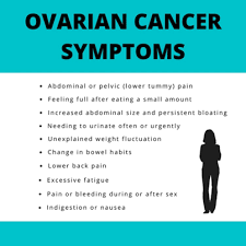 Symptoms of ovarian cancer include: Ovarian Cancer Symptoms Viva Communications