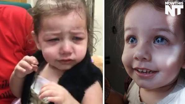 This 2-year-old blind girl can finally see her mother for the first time |  NowThis | Facebook