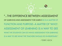 the difference between assessment of learning and assessment