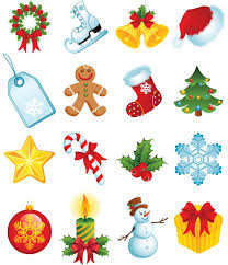 Christmas Cartoon Elements Vector Christmas Icons Free Clip Art Christmas Nail Art