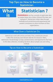 Top Tips On How To Become A Statistician How To Become Infographic Computer Science