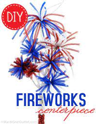 Diy Patriotic Fireworks Centerpiece Fireworks Centerpiece Patriotic Crafts Fireworks